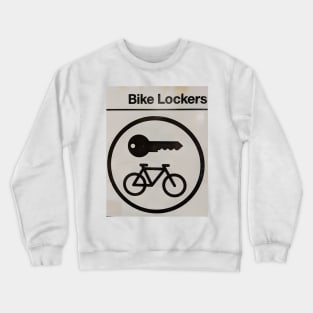 Bike Locker Storage Sign Crewneck Sweatshirt